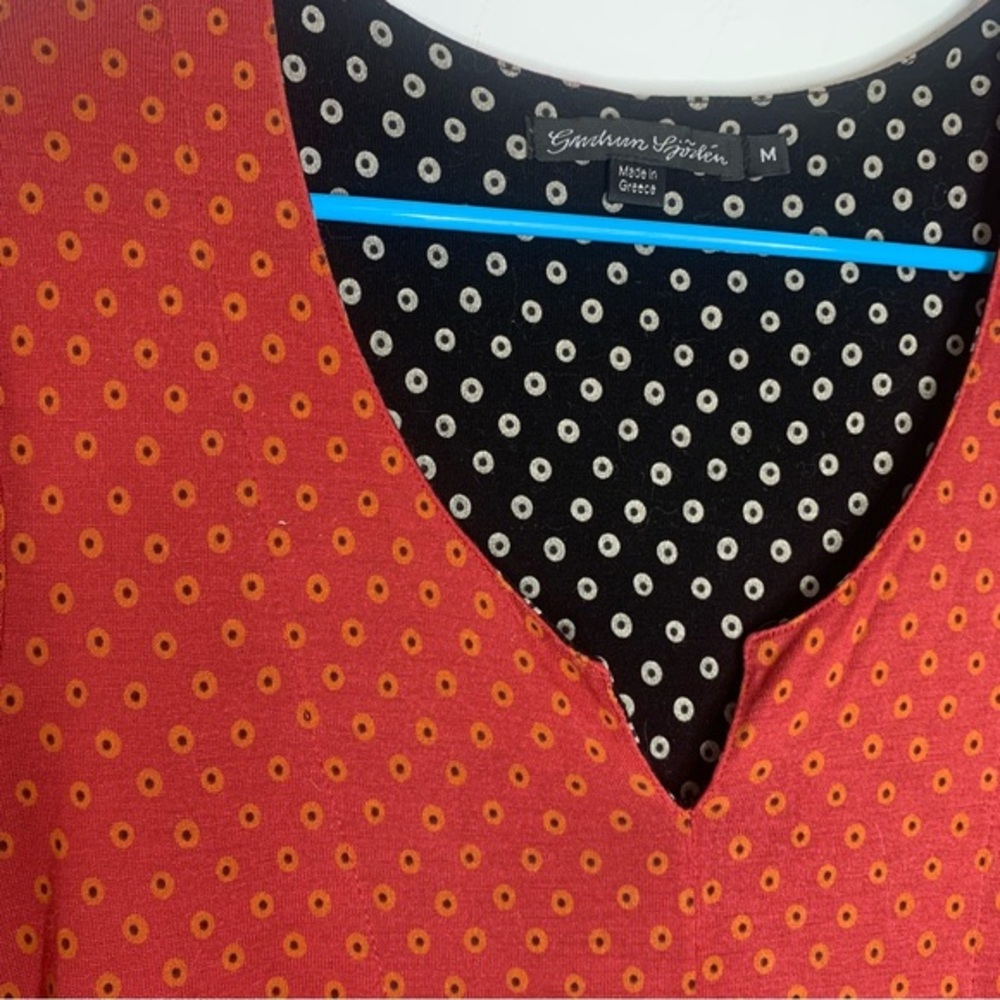 Gudrun Sjoden |‎ Red Tunic Dress Lagenlook Size M EUC - Picture 2 of 4